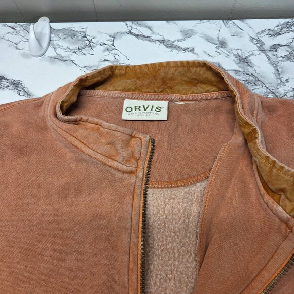 Orvis Men's Orange Gray Quarter Zip Longsleeve Pullover Sweatshirt Bundle (Flaw) - Picture 11 of 15